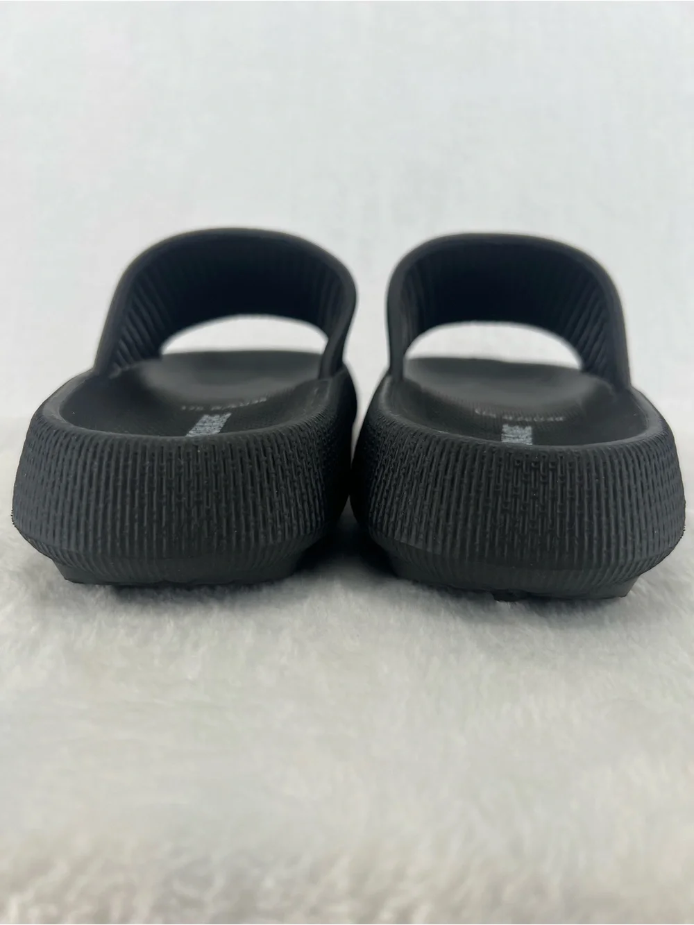 Cushionaire Feather Foam Slides Black New Sz 8 Comfy Cloud Cushion Shower Spa